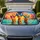 Tropical Sunglasses Giraffe Trio At Sunset For Summer Beach Vibes And Safari Fans Car Sunshade - 1
