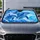 Realistic Blue Dolphins In Ocean Waves For Beach Lovers And Coastal Road Trip Fans Car Sunshade - 1