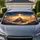 Glowing Holy Cross Over Majestic Mountains For Christian Road Trips And Daily Commutes Car Sunshade - 1