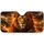 Fiery Lion With Golden Eyes And Stormy Desert Flames For Bold Wildlife Adventure Lovers Car Sunshade - 3