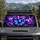 Luminous Blue Purple Butterflies Dark Floral Fantasy For Boho Goth Drivers Decor Car Sunshade - 2