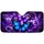 Luminous Blue Purple Butterflies Dark Floral Fantasy For Boho Goth Drivers Decor Car Sunshade - 3