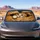 Realistic Blue Eyed Kitten Peeking From Cardboard Box For Cat Lovers And Pet Owners Car Sunshade - 5