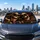 Realistic Sunglasses Skulls Night Cruise Macabre Humor Road Trip Decor For Goth Fans Car Sunshade - 5