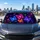 Neon Butterfly Glow With Midnight Navy Aura For Bold Night Drive Style Lovers And Dreamers Car Sunshade - 5