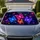 Neon Butterfly Glow With Midnight Navy Aura For Bold Night Drive Style Lovers And Dreamers Car Sunshade - 1