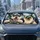 Shaggy Terrier In Sunglasses With Siamese Cat Road Trip Summer Pet Lovers Decor Gift Car Sunshade - 4