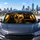 Black Cats With Golden Eyes Cozy Road Trip Cabin Scene For Cat Lovers And Drivers Car Sunshade - 5