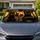 Black Cats With Golden Eyes Cozy Road Trip Cabin Scene For Cat Lovers And Drivers Car Sunshade - 1