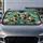 Five River Otters With Lotus Flowers In Turquoise Pond Decor Gift For Nature Lovers Car Sunshade - 5