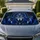 Blue Wolf Dreamcatcher Moon Roses Fantasy Decor For Gothic Road Trip Spirit Lovers Car Sunshade - 1