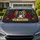 Blue Gray Pitbull With Roses And Golden Mandala For Bold Road Trips And Dog Lovers Car Sunshade - 1