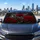 Gothic Crimson Roses And Butterflies For Moody Dark Floral Auto Style Gift For Her Car Sunshade - 5