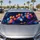 Colorful Dog Paw Splatter Art For Pet Lovers, Bold Road Trip Style And Animal Rescue Gift Car Sunshade - 2