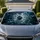 Shattered Glass Stone Impact Dark Teal Icy Cracks For Bold Daily Drive Style Fans Car Sunshade - 1