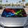 Neon Lightning Cracked Obsidian Volcanic Energy For Gaming Style Road Trip Decor Car Sunshade - 4