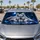 White Tiger Mother And Cubs In Moonlit Blue Jungle For Wildlife Lovers And Nature Fans Car Sunshade - 4