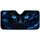 Mystical Black Cat With Electric Blue Eyes Celestial Gothic Style For Cat Lovers Car Sunshade - 3