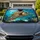 Realistic Sea Turtle Tropical Ocean Reef Scene For Beach Lovers And Coastal Decor Car Sunshade - 1