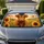Highland Calf With Sunflowers Pastel Country Meadow Summer Farmhouse Decor Gift Idea Car Sunshade - 1