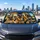 German Shepherd Dogs In Sunglasses On Road Trip Adventure For Dog Lovers And Travelers Car Sunshade - 5