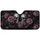 Gothic Silver Skulls With Dusty Mauve Roses Dark Floral Decor For Alternative Drivers Car Sunshade - 3