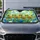 Playful Green Tree Frogs With Blue Butterflies For Cheerful Garden Nature Lovers Car Sunshade - 5