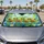 Playful Green Tree Frogs With Blue Butterflies For Cheerful Garden Nature Lovers Car Sunshade - 4