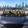 Safari Chimpanzees With Giraffes In Desert Cabin For Funny Road Trip Travel Lovers Car Sunshade - 5