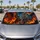 Fierce Turquoise Dragon Head In Fiery Cavern For Fantasy Lovers And Road Trip Style Car Sunshade - 5