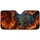 Fierce Turquoise Dragon Head In Fiery Cavern For Fantasy Lovers And Road Trip Style Car Sunshade - 3