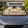 Four Fluffy White Puppies On Tan Bench For Cozy Road Trips And Small Dog Lovers Car Sunshade - 1