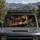 Majestic Lion On Black Rock With Smoky Night Drama For Road Trip Wildlife Safari Fans Car Sunshade - 2