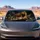 Majestic Lion On Black Rock With Smoky Night Drama For Road Trip Wildlife Safari Fans Car Sunshade - 5