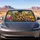 Vivid Brown Owl With Garden Flowers For Boho Nature Decor And Bird Lovers Spring Meadow Car Sunshade - 4