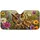 Vivid Brown Owl With Garden Flowers For Boho Nature Decor And Bird Lovers Spring Meadow Car Sunshade - 3