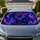 Glowing Violet Mystic Dragon With Cyan Magic Flames For Fantasy Fans And Night Gamers Car Sunshade - 1