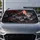 Gothic Fantasy Valley With Crimson Trees And Ivory Moon For Dark Aesthetic Travel Car Sunshade - 4