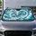 Ice White Turquoise East Asian Dragon Fantasy Decor For Road Trips And Daily Commuters Car Sunshade - 5