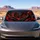 Fierce Black And Red Dragon With Flames Dark Fantasy Style For Goth Metal Fans Gift Car Sunshade - 4