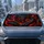 Fierce Black And Red Dragon With Flames Dark Fantasy Style For Goth Metal Fans Gift Car Sunshade - 2