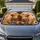 Cute Highland Cow Calves With Buffalo Plaid Bows For Rustic Farmhouse Road Trips Car Sunshade - 1