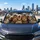 Greyhound And Tabby Cat Road Trip Pet Family Portrait For Dog And Cat Lovers Travel Fans Car Sunshade - 5