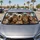Greyhound And Tabby Cat Road Trip Pet Family Portrait For Dog And Cat Lovers Travel Fans Car Sunshade - 4