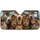 Greyhound And Tabby Cat Road Trip Pet Family Portrait For Dog And Cat Lovers Travel Fans Car Sunshade - 3