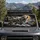 Howling Gray Wolf With Gold Moon Charcoal Wilderness Rugged Cabin Gift For Outdoor Lovers Car Sunshade - 2
