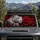 White Leopard Red Rose Dark Gothic Floral Fantasy Decor For Wildlife Lovers And Goth Fans Car Sunshade - 2