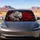 White Leopard Red Rose Dark Gothic Floral Fantasy Decor For Wildlife Lovers And Goth Fans Car Sunshade - 4