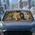 Four Realistic Cats Strolling On City Sidewalk For Cozy Daily Drives And Cat Lovers Car Sunshade - 2