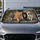 Four Realistic Cats Strolling On City Sidewalk For Cozy Daily Drives And Cat Lovers Car Sunshade - 5